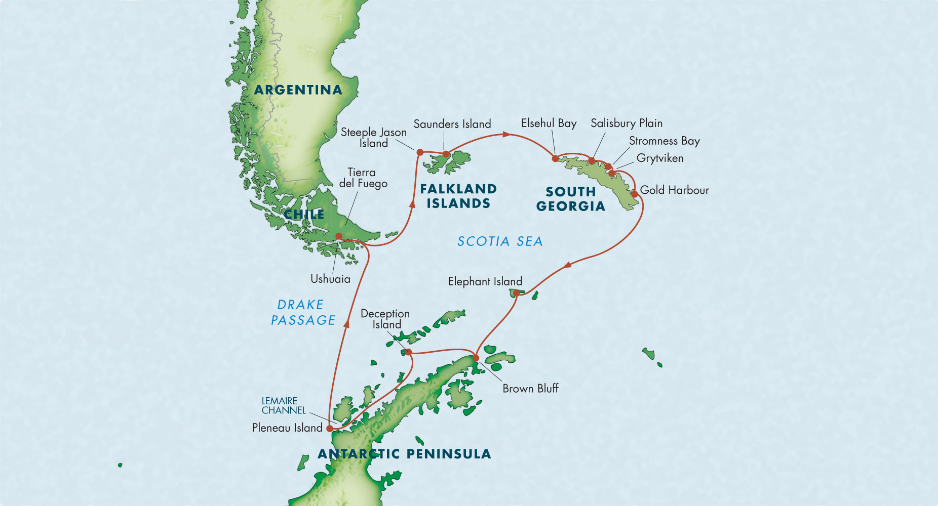 South Georgia Island On World Map