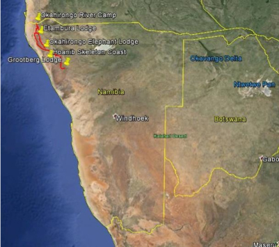 Skeleton Coast Africa Map